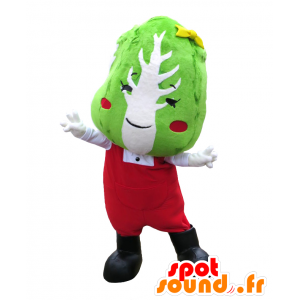 Folia-chan maskotka, zielony i biały Kapusta pekińska ubrana na czerwono - MASFR27141 - Yuru-Chara japońskie Maskotki