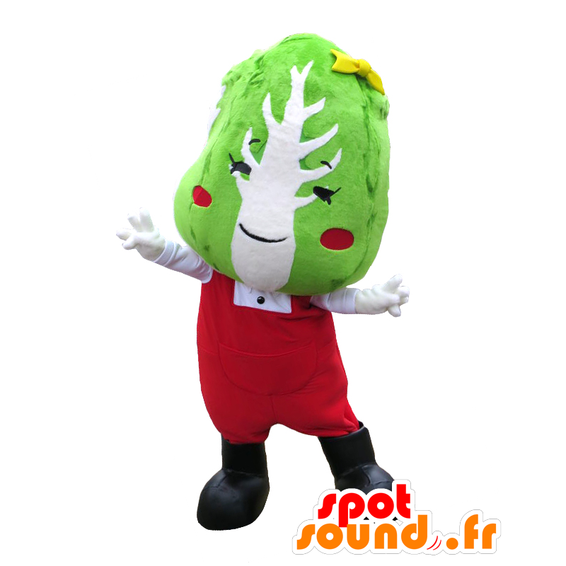 Foil-chan mascotte, verde e bianco cavolo cinese vestito di rosso - MASFR27141 - Yuru-Chara mascotte giapponese