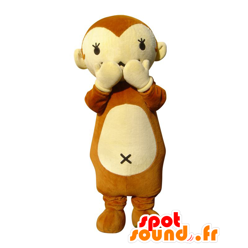 Mascot Moshimon-kun, brown and beige monkey - MASFR27142 - Yuru-Chara Japanese mascots