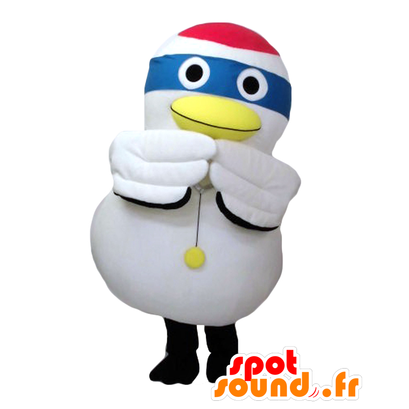 Mascot Maki, kleurrijk kraan reusachtige witte vogel - MASFR27143 - Yuru-Chara Japanse Mascottes