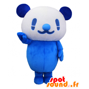 Panda Mascot blå og hvit, søt og søt - MASFR27144 - Yuru-Chara japanske Mascots