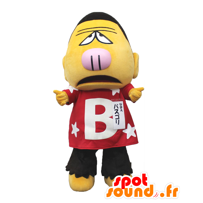 Mascotte de Basugori, personnage jaune avec un air boudeur - MASFR27150 - Mascottes Yuru-Chara Japonaises