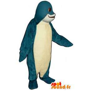 Gestreepte dolfijn mascotte. Dolphin Suit - MASFR007007 - Dolphin Mascot