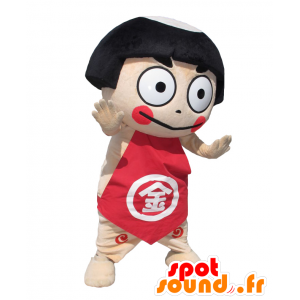 Kintaro mascotte, ragazza bruna con un vestito rosso - MASFR27157 - Yuru-Chara mascotte giapponese