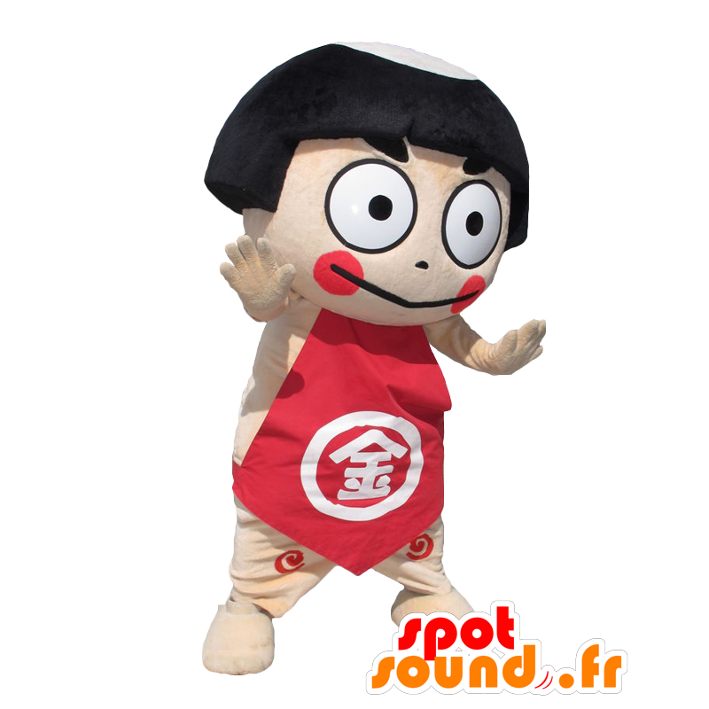 Kintaro mascotte, ragazza bruna con un vestito rosso - MASFR27157 - Yuru-Chara mascotte giapponese