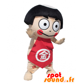 金太郎のマスコット、赤い服を着たブルネットの少女-MASFR27157-日本のゆるキャラのマスコット