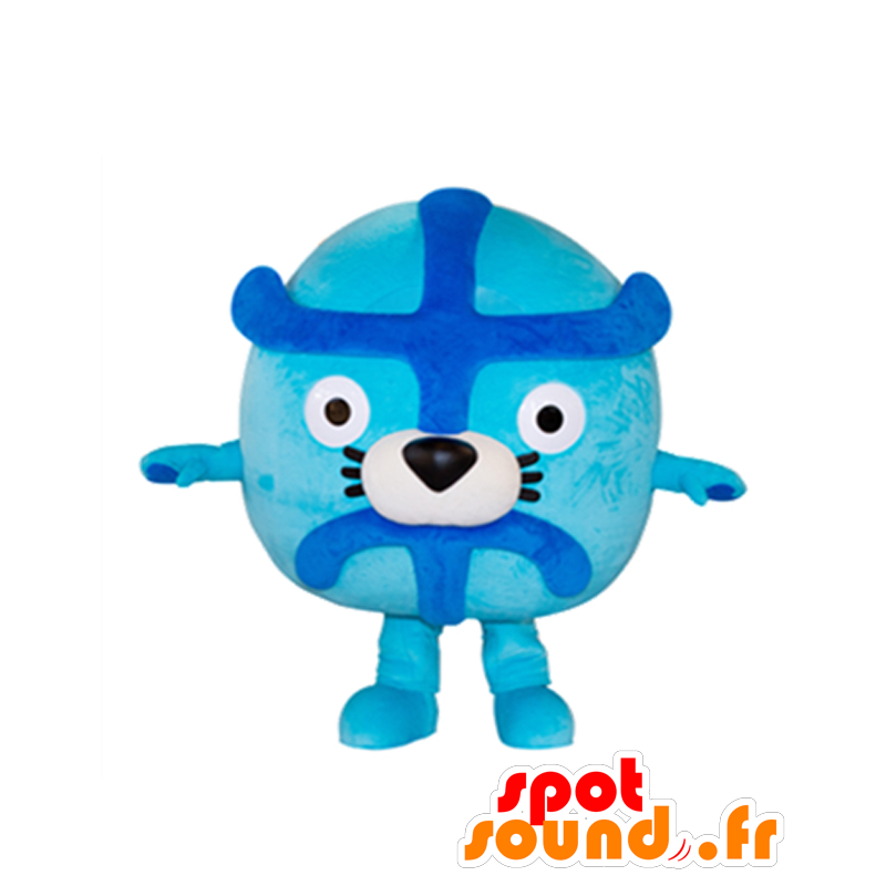 Mascot Itchino, blauw en wit dier, leuke en grappige - MASFR27161 - Yuru-Chara Japanse Mascottes