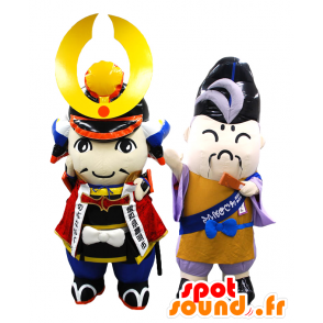 Mascottes de Nobunaga-kun et Yoshimotokun, 2 samouraï de Toyoake - MASFR27164 - Mascottes Yuru-Chara Japonaises