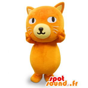 Mascotte de Kateeneko, gros chat orange, très réussi et amusant - MASFR27166 - Mascottes Yuru-Chara Japonaises