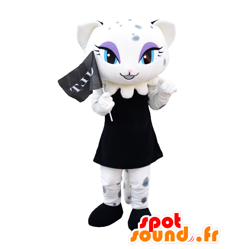 ユキちゃんのマスコット、白い化粧猫、美しくてフェミニン-MASFR27167-日本のゆるキャラのマスコット ユキちゃんのマスコット、白い化粧猫、美しくてフェミニン-MASFR27167-日本のゆるキャラのマスコット