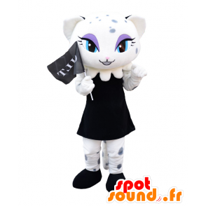 Yuki-chan mascot, white cat makeup, beautiful and feminine - MASFR27167 - Yuru-Chara Japanese mascots