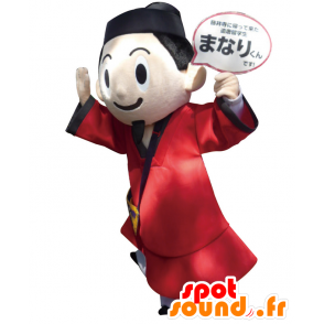 Mascot Manarikun, japansk mann kledd i en rød tunika - MASFR27176 - Yuru-Chara japanske Mascots