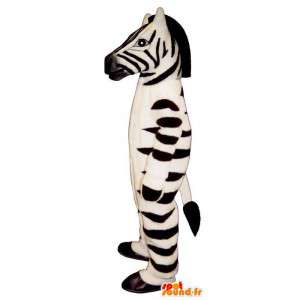 Mascot black and white zebra realistic - MASFR007010 - The jungle animals