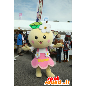 Mascot Yodori chan pêra gigante com um vestido rosa - MASFR27179 - Yuru-Chara Mascotes japoneses