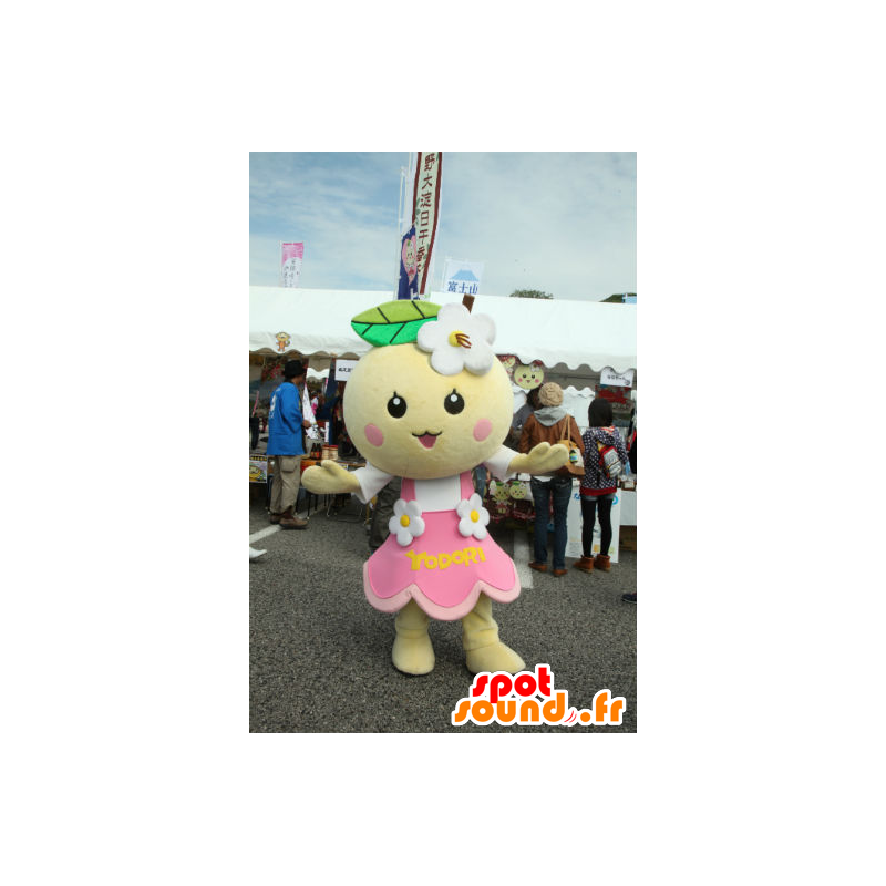 Yodori chan mascot, a giant pear with a pink dress - MASFR27179 - Yuru-Chara Japanese mascots