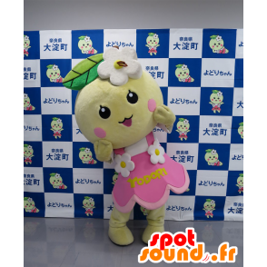 Yodori chan mascotte, una pera gigante con un vestito rosa - MASFR27179 - Yuru-Chara mascotte giapponese