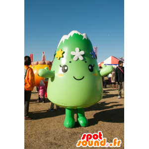Mascot Iyasunda, erittäin söpö vihreät vuoret ja valkoiset - MASFR27180 - Mascottes Yuru-Chara Japonaises