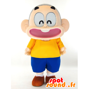 Mascotte de Bonchikun, garçon rigolo, avec un large sourire - MASFR27182 - Mascottes Yuru-Chara Japonaises