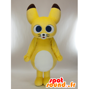 Miumiu mascot, yellow sand fox white and black - MASFR27183 - Yuru-Chara Japanese mascots