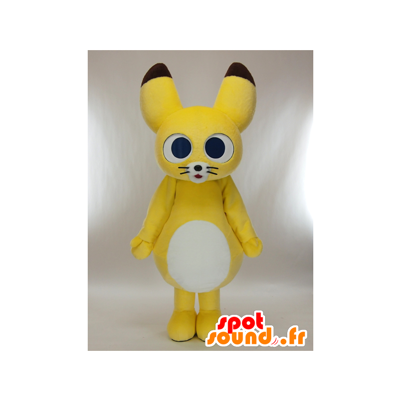 Mascotte de MiuMiu, renard de sable jaune blanc et noir - MASFR27183 - Mascottes Yuru-Chara Japonaises