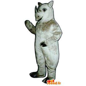 Mascot rinoceronte gris realistas - MASFR007011 - Los animales de la selva