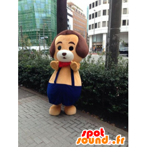 Mascot Goethe-kun, oranžová a hnědý pes s kombinézy - MASFR27185 - Yuru-Chara japonské Maskoti