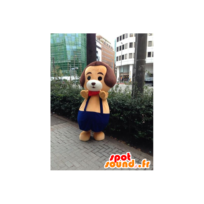 Mascot Goethe-kun, oransje og brun hund med kjeledress - MASFR27185 - Yuru-Chara japanske Mascots