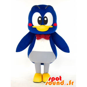 Mascot sininen lintu, harmaa, valkoinen ja erittäin söpö keltainen - MASFR27186 - Mascottes Yuru-Chara Japonaises