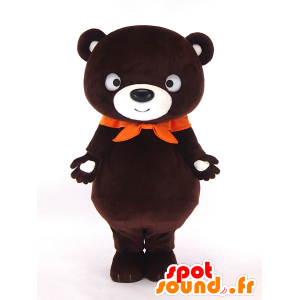 Mascotte orso bruno, grande orsacchiotto marrone - MASFR27187 - Yuru-Chara mascotte giapponese
