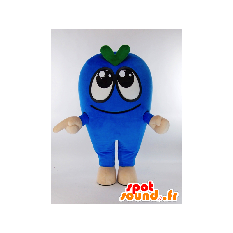 Mascot Asumon, cara azul e verde com grandes olhos - MASFR27190 - Yuru-Chara Mascotes japoneses