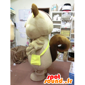 Habahana chan mascot, big beige and brown squirrel - MASFR27193 - Yuru-Chara Japanese mascots