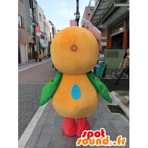 Mascot Yutotto beija-flor de laranja verde amarelo aves e vermelho - MASFR27194 - Yuru-Chara Mascotes japoneses