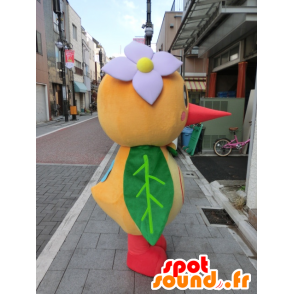 Mascot Yutotto beija-flor de laranja verde amarelo aves e vermelho - MASFR27194 - Yuru-Chara Mascotes japoneses