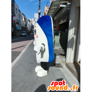 Uwabakikun maskot, kæmpe hvid og blå sko - Spotsound maskot