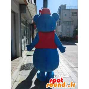 Mascotte de Pukupuku, nounours à l'air triste, avec un gros nez - MASFR27196 - Mascottes Yuru-Chara Japonaises