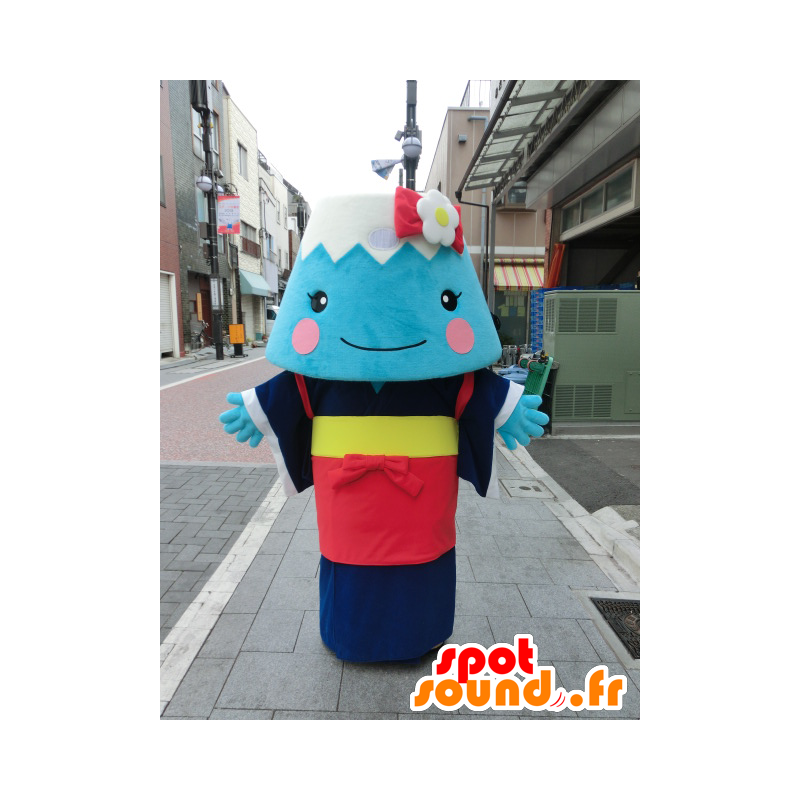 Mascot Tea Miyan, montanha azul e branco gigante - MASFR27198 - Yuru-Chara Mascotes japoneses