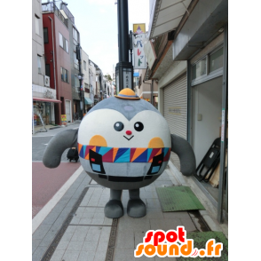 Mascot Sea Tan, gray and white man, all round and cute - MASFR27200 - Yuru-Chara Japanese mascots