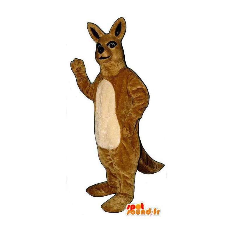 Traje canguru bege. Austrália - MASFR007015 - mascotes canguru