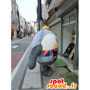 Mascot Sea Tan, grijs en wit man, all round en schattig - MASFR27200 - Yuru-Chara Japanse Mascottes