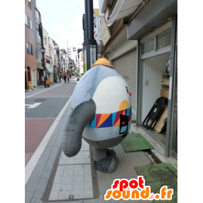 Mascot Sea Tan, gray and white man, all round and cute - MASFR27200 - Yuru-Chara Japanese mascots