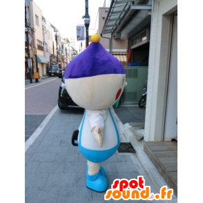 Mascotte de Arabun al-kun, garçon avec un bonnet et une salopette - MASFR27201 - Mascottes Yuru-Chara Japonaises