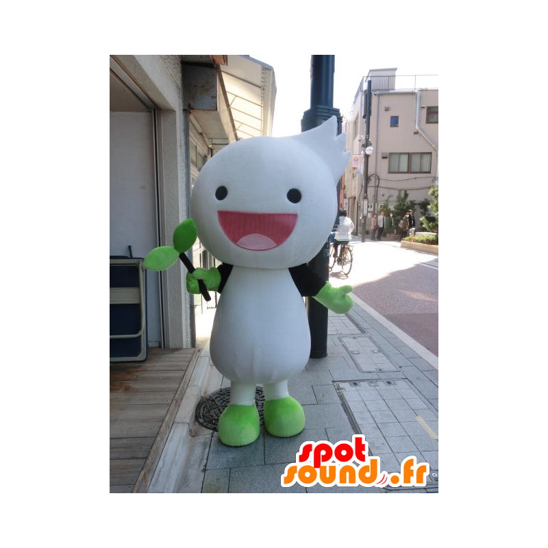 Mascot Techno-kun, weiß und grün Mann - MASFR27206 - Yuru-Chara japanischen Maskottchen