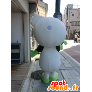 Mascot Techno-kun, weiß und grün Mann - MASFR27206 - Yuru-Chara japanischen Maskottchen