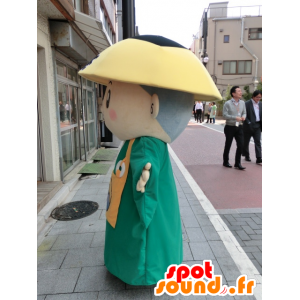 Mascotte d'Ei Shimada tea, japonais avec un tablier et un chapeau - MASFR27207 - Mascottes Yuru-Chara Japonaises