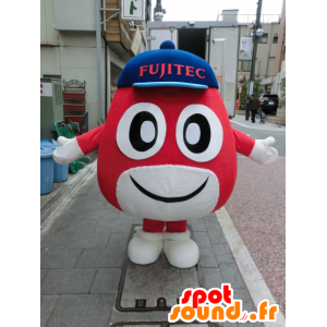 Mascot Fujitech, homem redondo, vermelho e branco - MASFR27209 - Yuru-Chara Mascotes japoneses