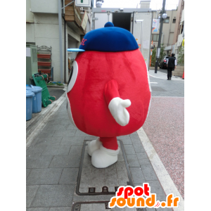 フジテックのマスコット、丸い男、赤と白-MASFR27209-日本のゆるキャラのマスコット