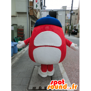 Mascota Fujitech, hombre redonda, roja y blanca - MASFR27209 - Yuru-Chara mascotas japonesas