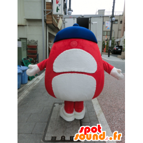 Mascotte de Fujitech, bonhomme rond, rouge et blanc - MASFR27209 - Mascottes Yuru-Chara Japonaises