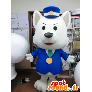 Mascot AkiAyumi kun, white dog bus driver - MASFR27210 - Yuru-Chara Japanese mascots