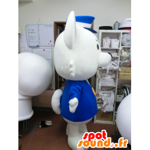 Mascot AkiAyumi kun, white dog bus driver - MASFR27210 - Yuru-Chara Japanese mascots